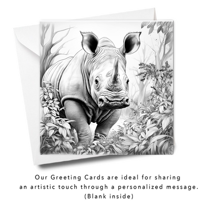 Fine Art - African Rhino Colouring Products - Majestic Animal Art | iColor