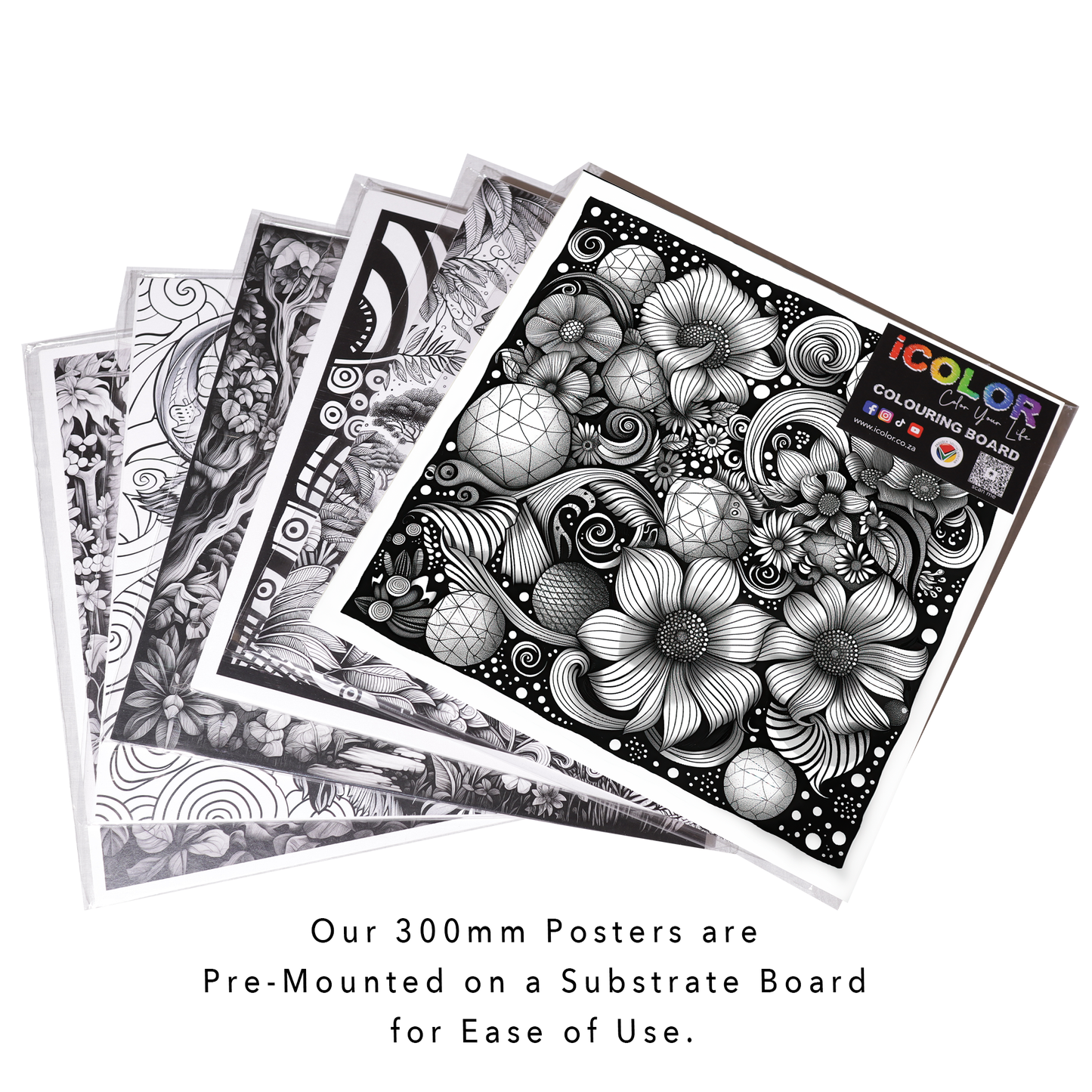 Botanical Whorls Abstract Colouring Products - Intricate Abstract Art | iColor