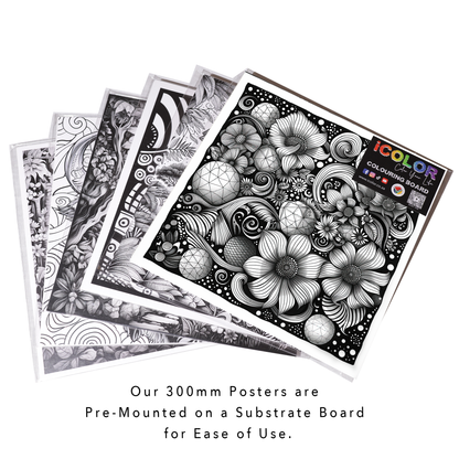 Botanical Whorls Abstract Colouring Products - Intricate Abstract Art | iColor