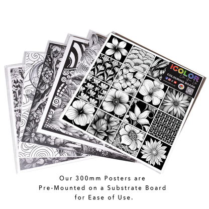 Botanical Zen Mosaic Colouring Products - Intricate Zentangle Art | iColor