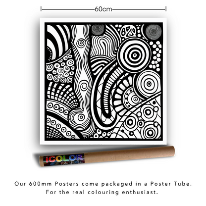 Enigmatic Patterns Abstract Colouring Products - Intricate Abstract Art | iColor