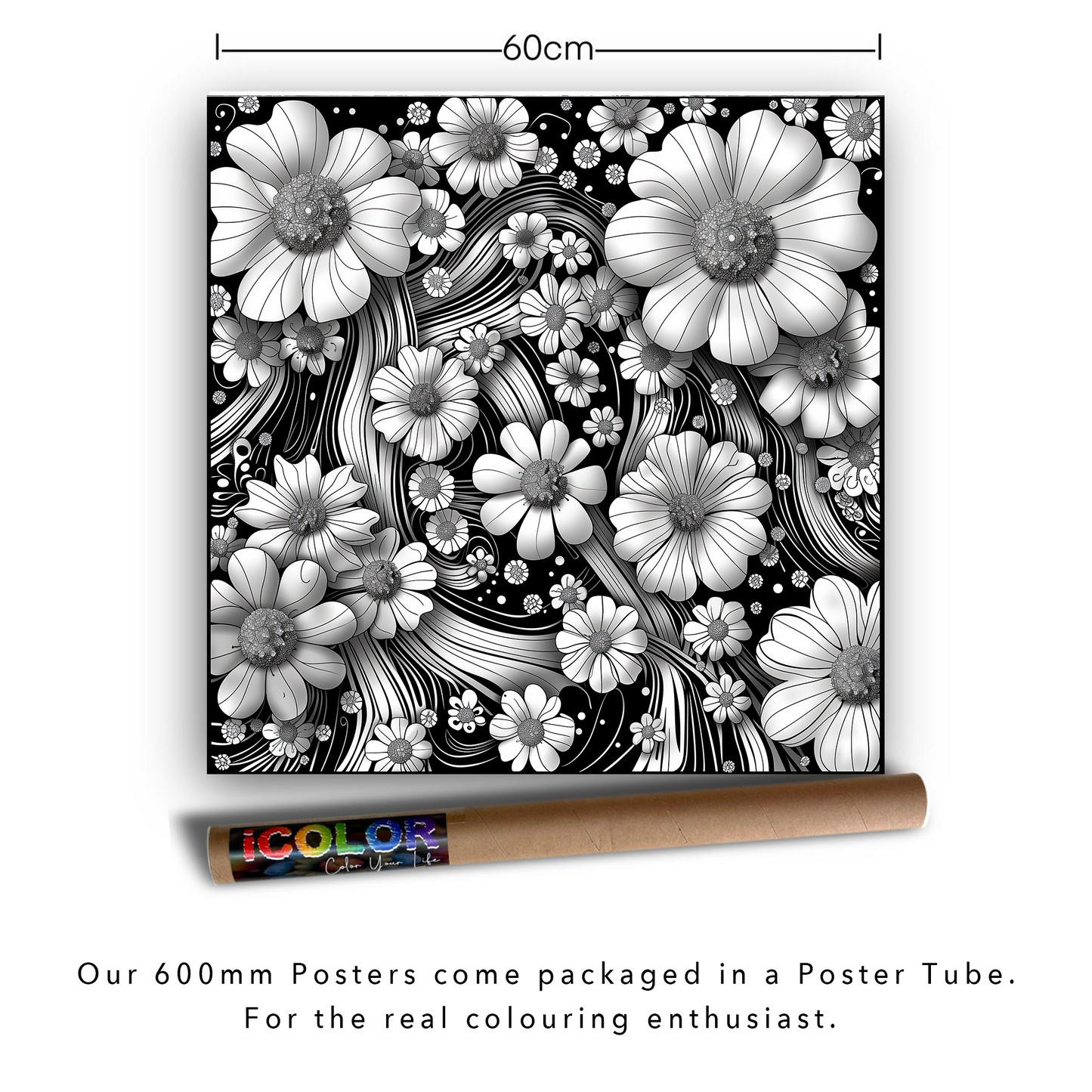 Floral Rhapsody Abstract Colouring Products - Intricate Abstract Art | iColor