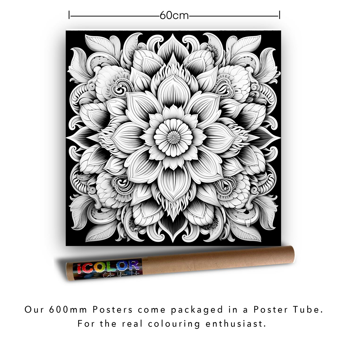 Flower Mandala Colouring Products - Intricate Mandala Art | iColor