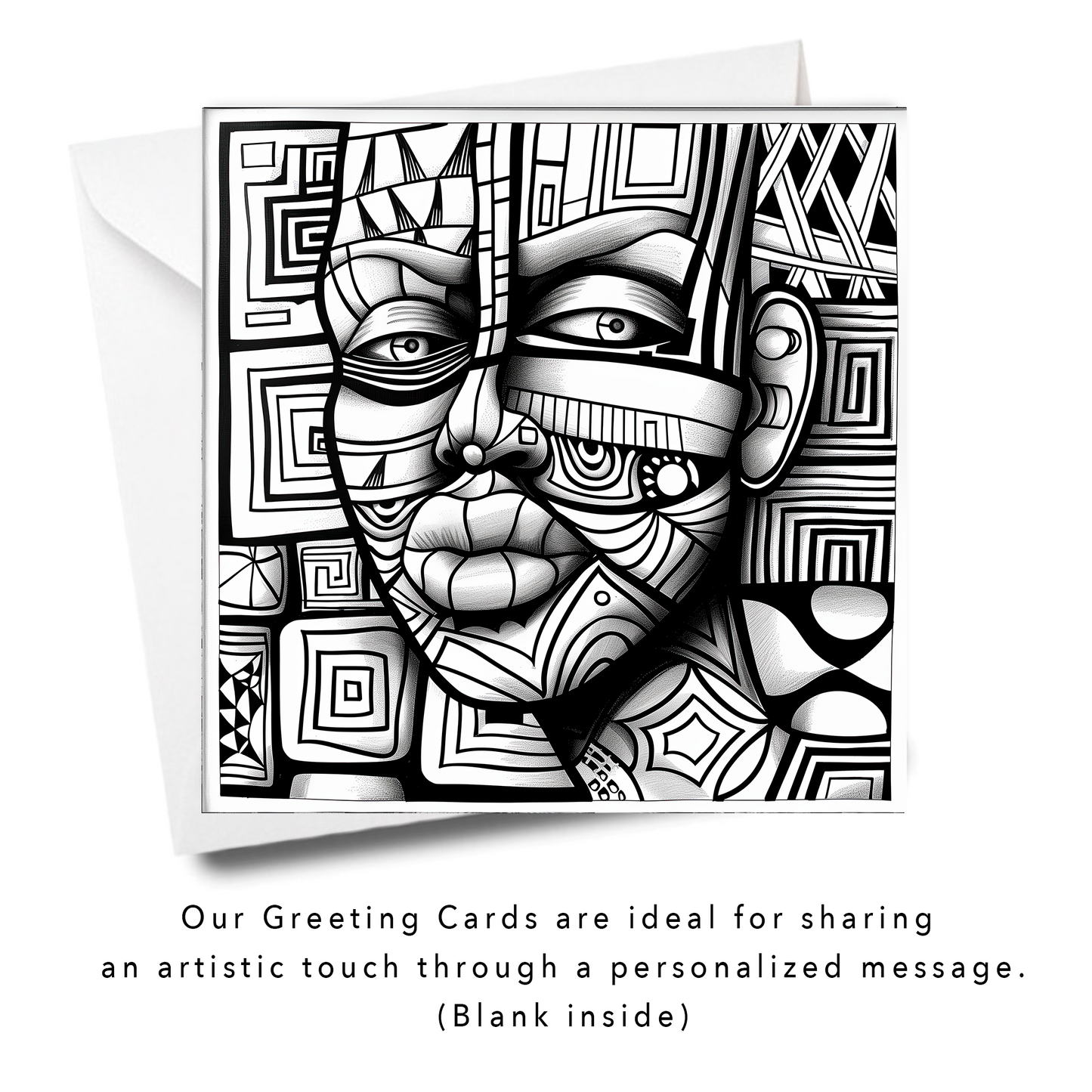 Geometric Gaze African Mask Colouring Products - Abstract African Mask | iColor