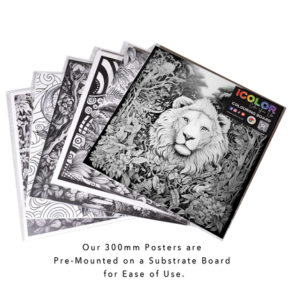 Jungle Lion Colouring Products - Majestic Animal Art | iColor