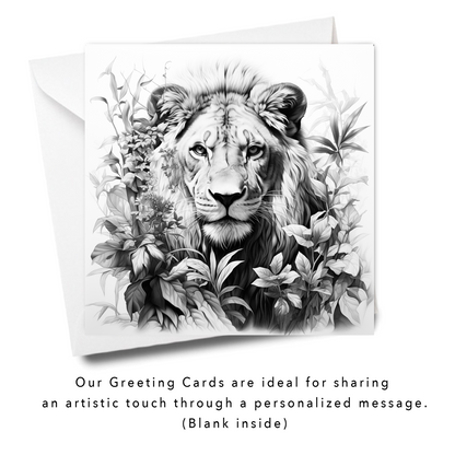 Fine Art - Leafy Lion Colouring Products - Majestic Animal Art | iColor