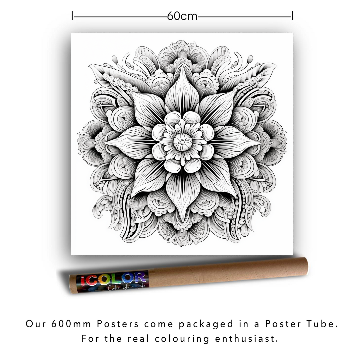 Lotus Mandala Colouring Products - Intricate Mandala Art | iColor