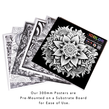 Moody Mandala Colouring Products - Intricate Mandala Art | iColor