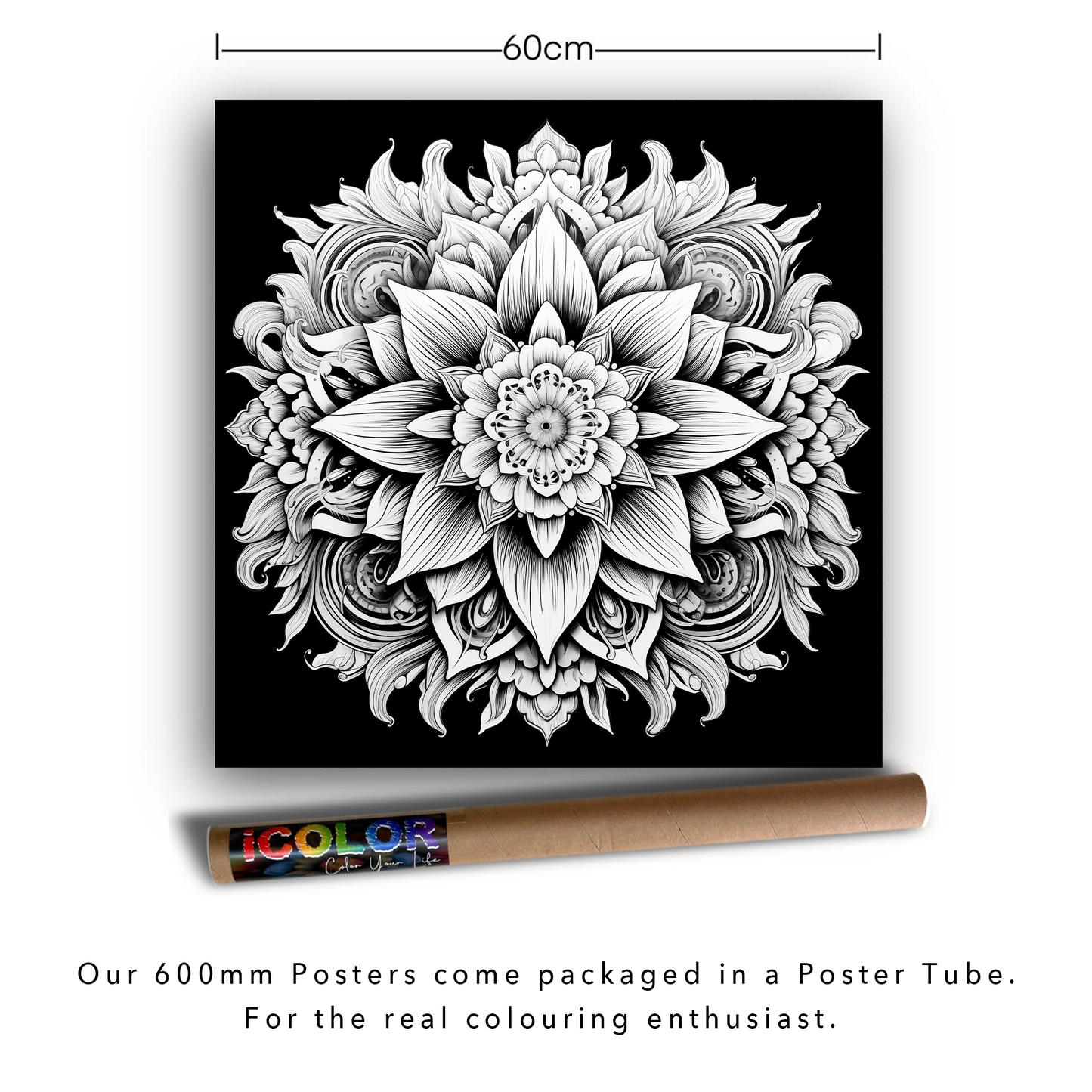 Moody Mandala Colouring Products - Intricate Mandala Art | iColor