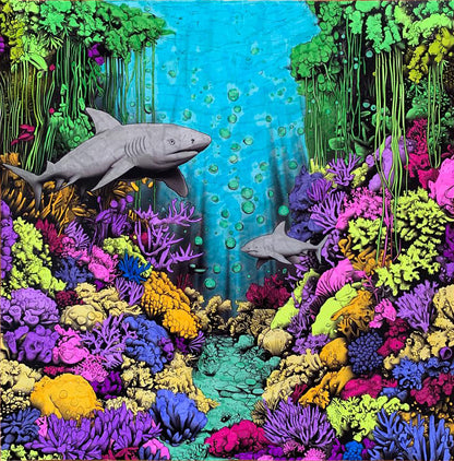 Shark Reef Majesty Colouring Products – Intricate Aquatic Art | iColor