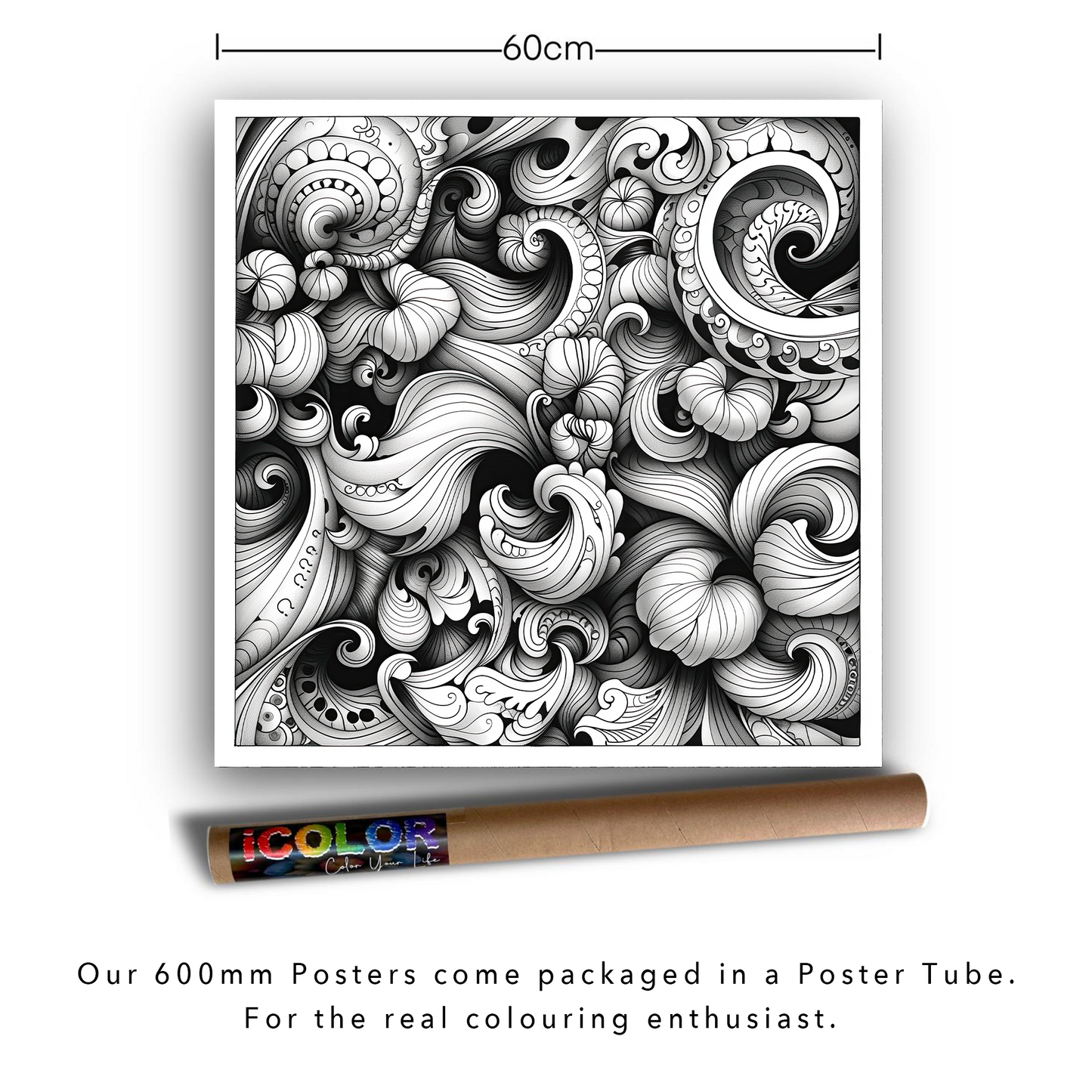 Whimsical Waves Abstract Colouring Products - Intricate Abstract Art | iColor